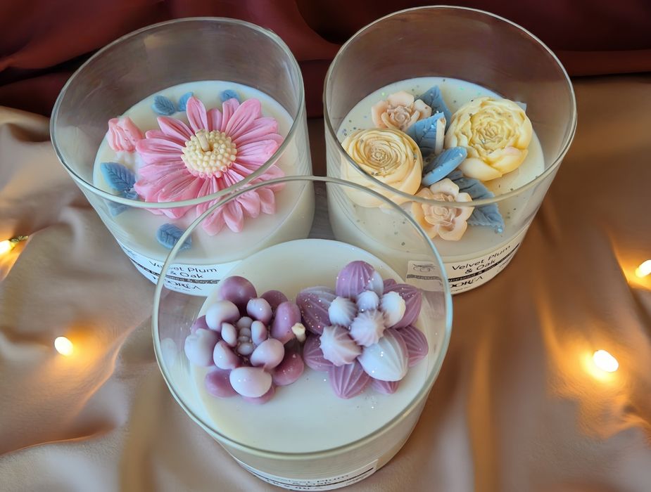 Свещи от естествен восък (Соев и Кокосов)