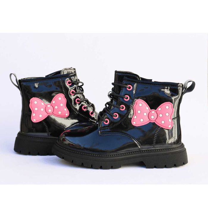 НОВО! Детски зимни лачени боти Black 25-30