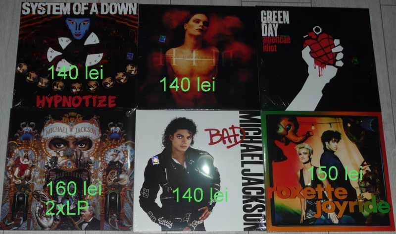 vinil sigilat Pink Floyd,Iron Maiden,Green Day,Modern Talking,HIM,noi