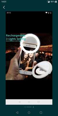 Lampa, led, culoarea negru și alb, bliț, inel luminos selfie telefon p