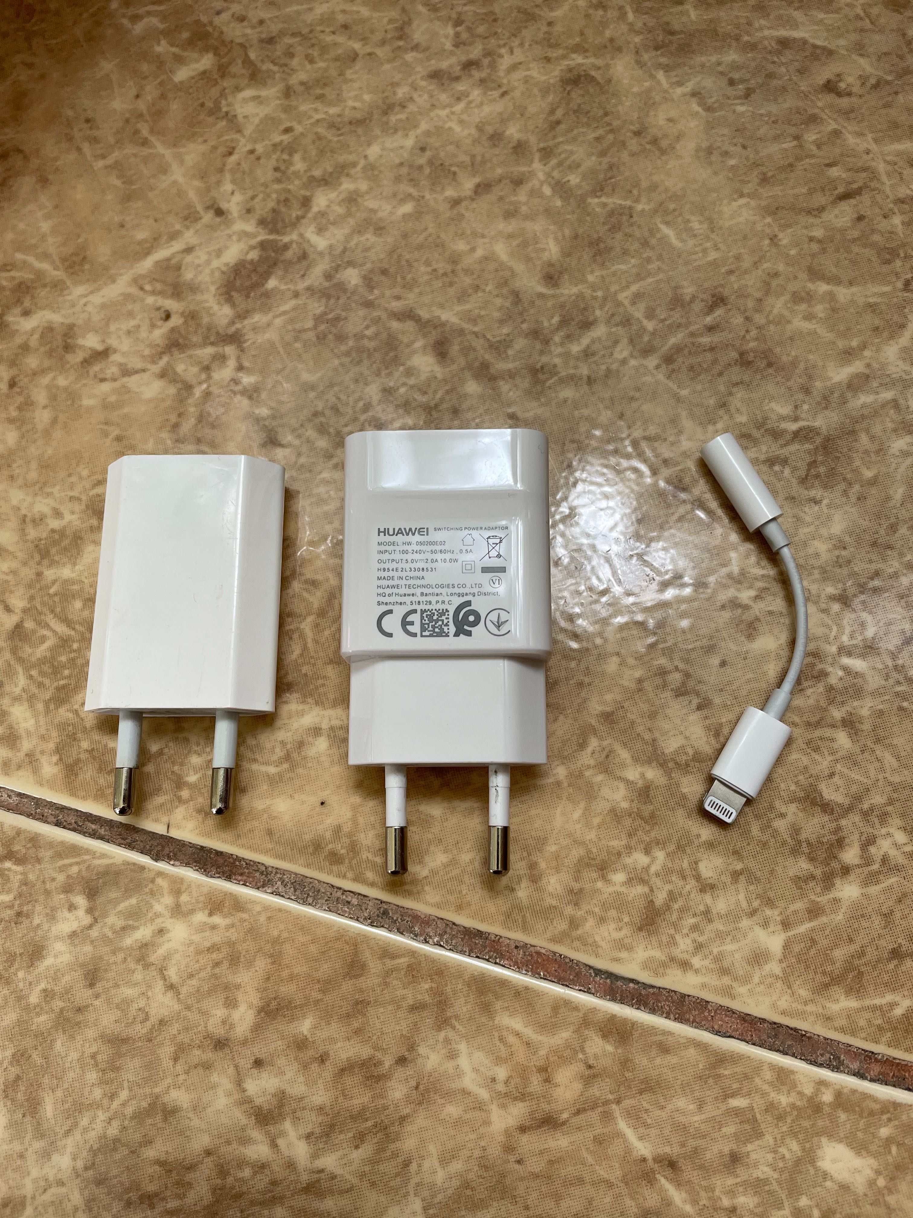 Încărcător original Apple + Huawei + cablu casti jack telefon adaptor