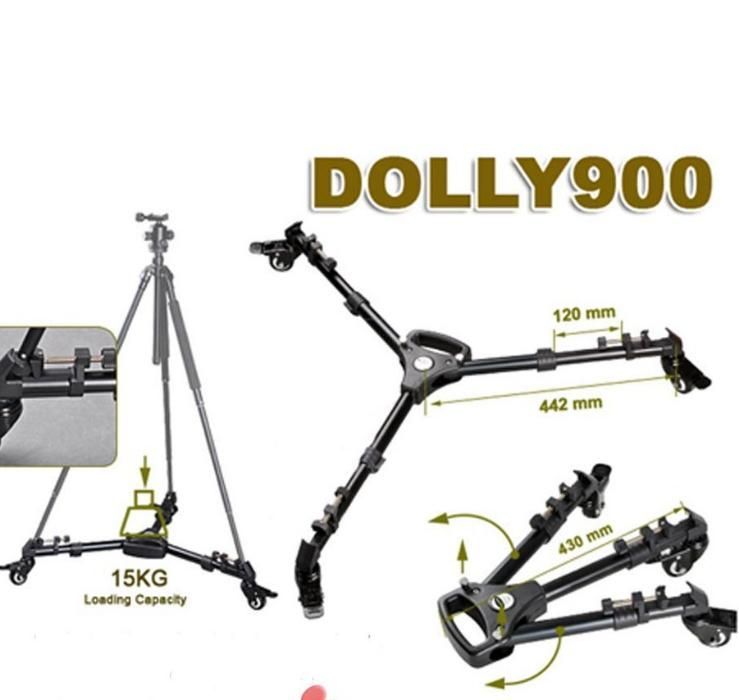 Yunteng Tripod Dolly 900, roti reglabile pentru trepied, filmare video