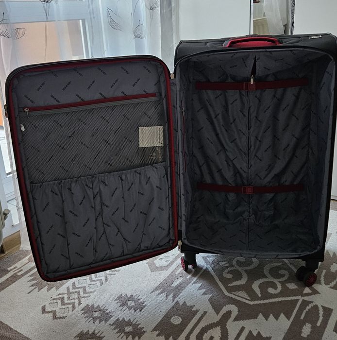 Valiza Troller Lamonza 4 roti bagaj Cala 68x42x25 cm negru