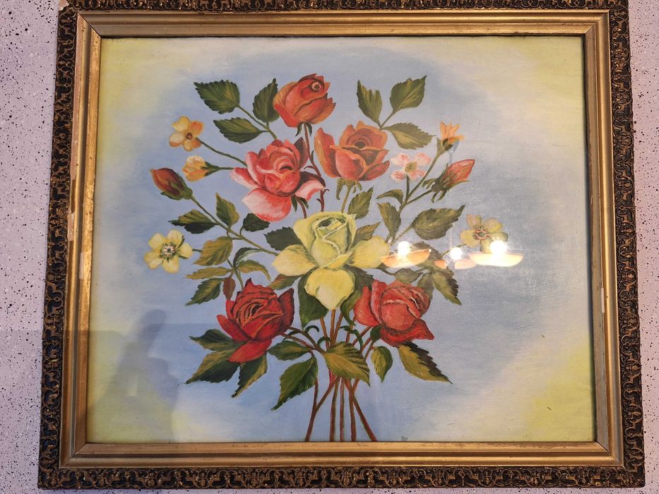 Tablou - 2 vechi, cu rama si sticla de protectie, dimensiun 62 x 62 cm