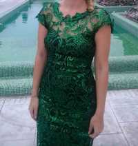 Rochie Miss Grey verde smarald