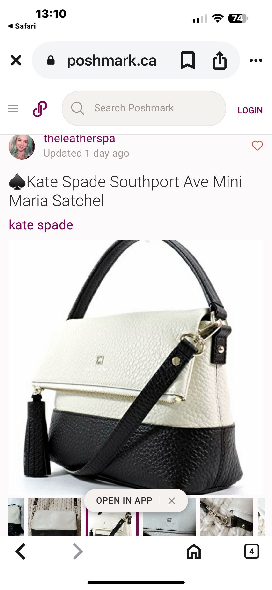 Дамска чанта на Kate Spade от естествена кожа