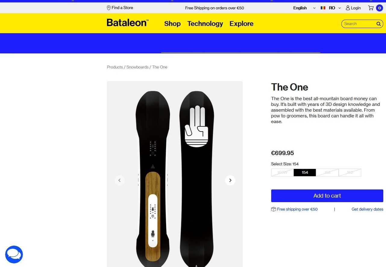 NOU! Placa snowboard All Mountain / Powder BATALEON The One