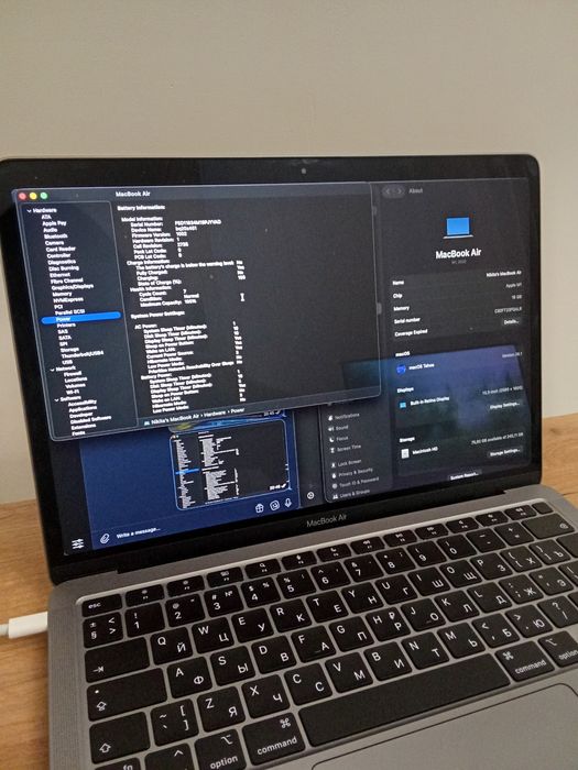 Macbook Air 16/256 7 циклов 100% Бат