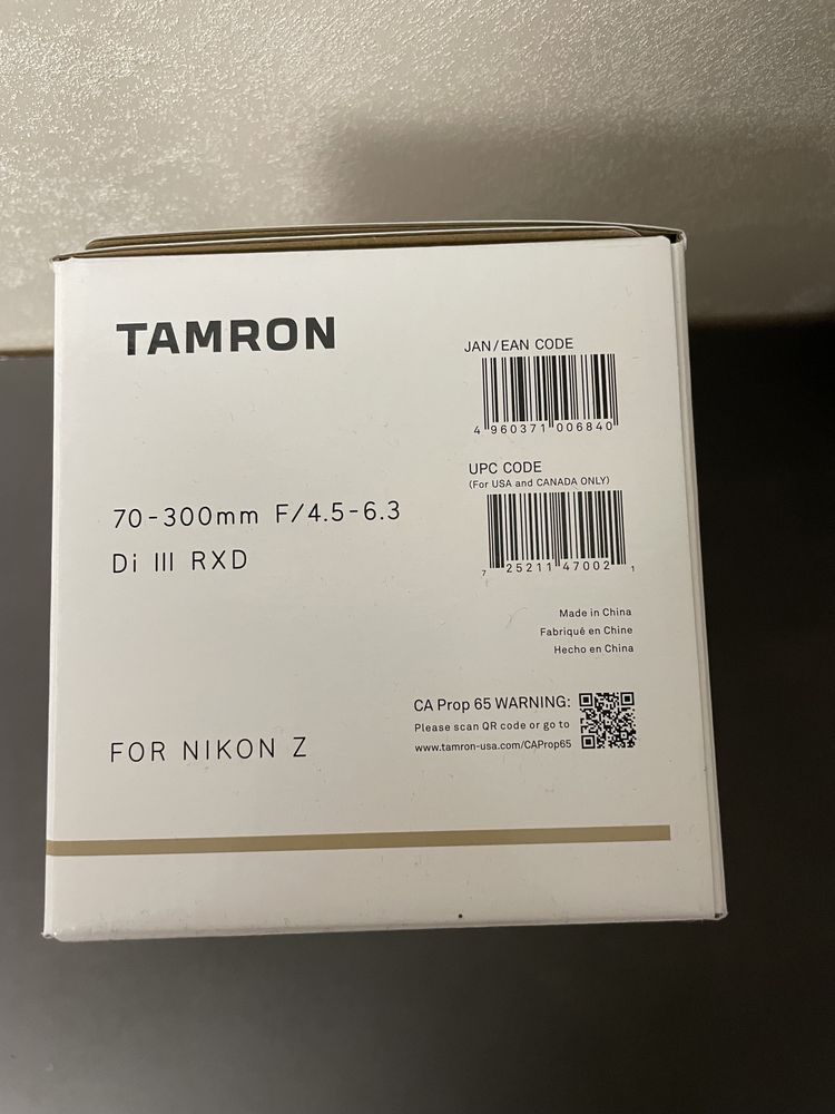 Обектив Tamron for Nikon Z A047 чисто нов