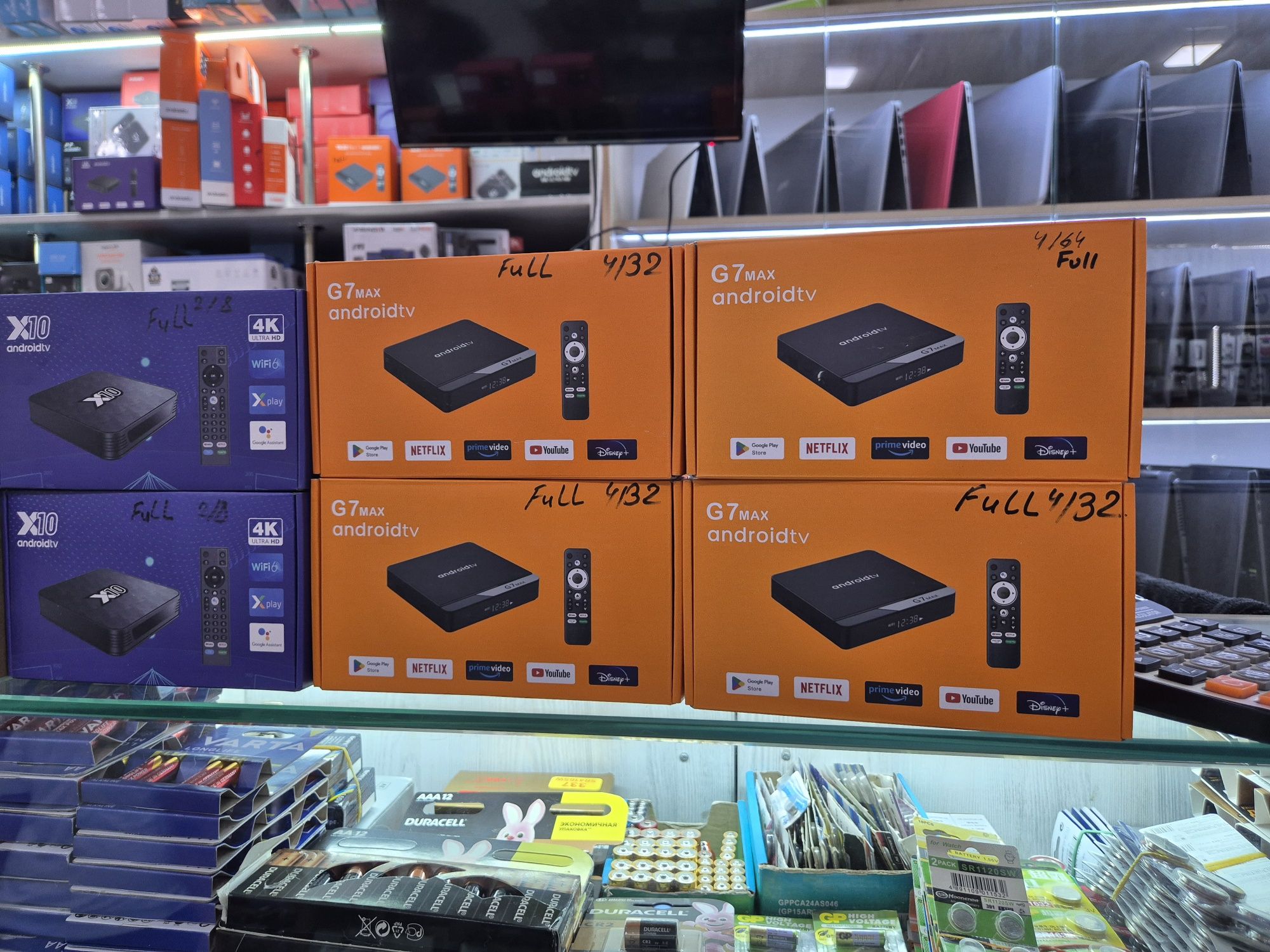 Андроид приставка 
G7 pro 4/32 2ta 29$
G7 mini 2/16 2ta 24$
P7 2/16