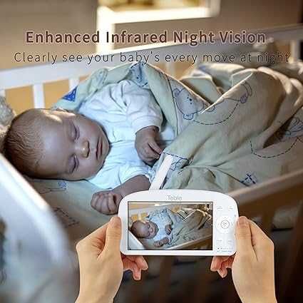 Бебефон с камера Teble – 720p HD, голям дисплей, въртене и зум