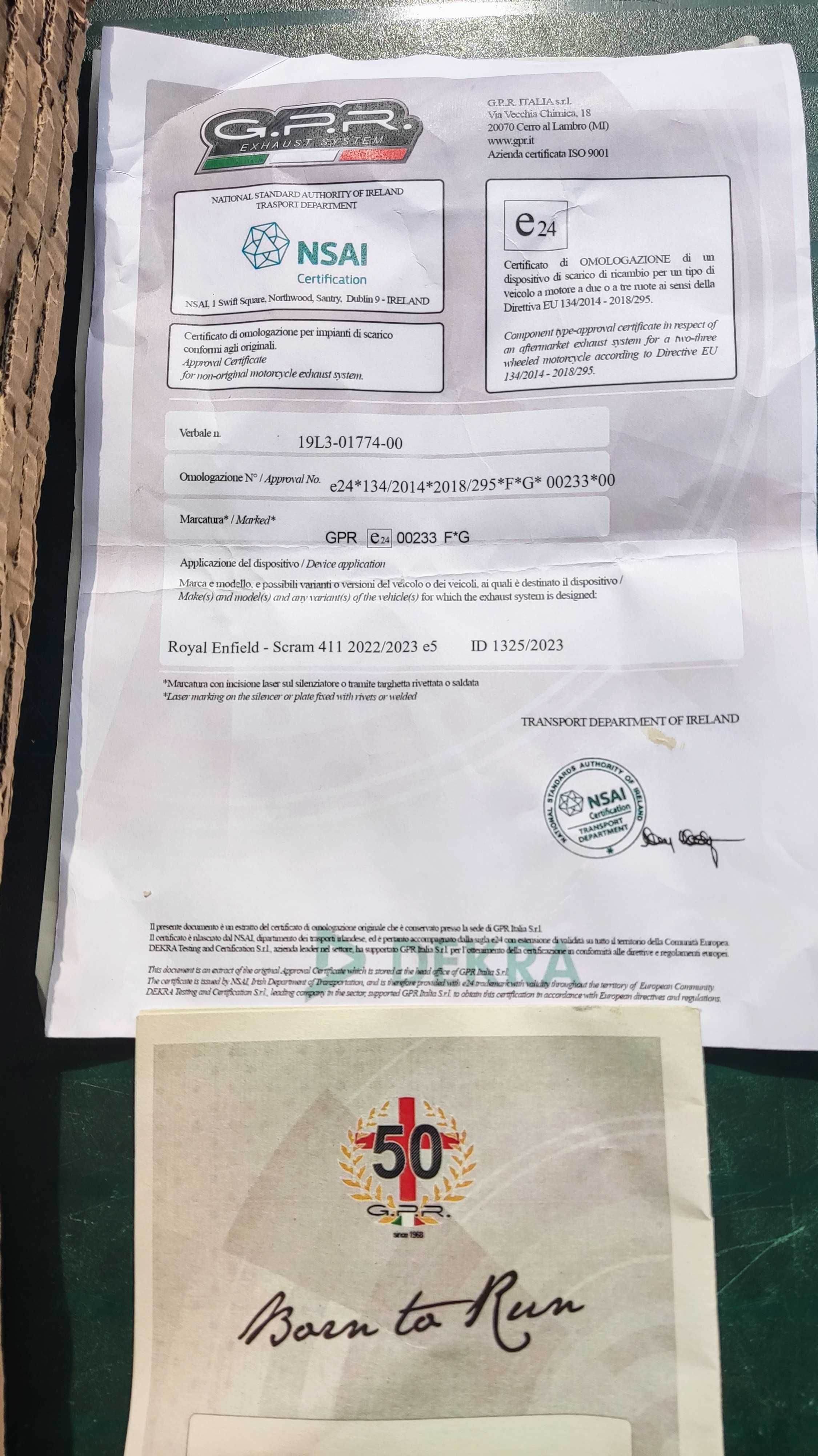 GPR exhaust 2022/2024 Е5