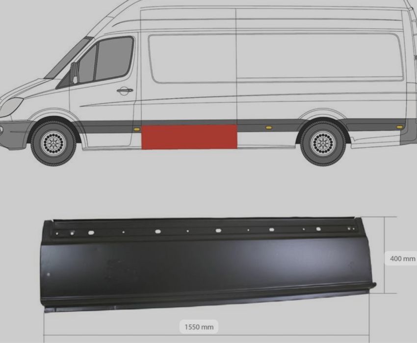Пороги Mersedes Sprinter 906 кузов , Фольцваген Crafter