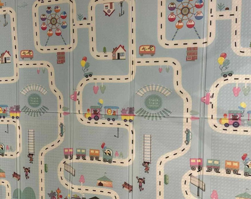 ПРОМОЦИЯ! Двулицево термо килимче за игра 150х180 см на 1 см дебелина