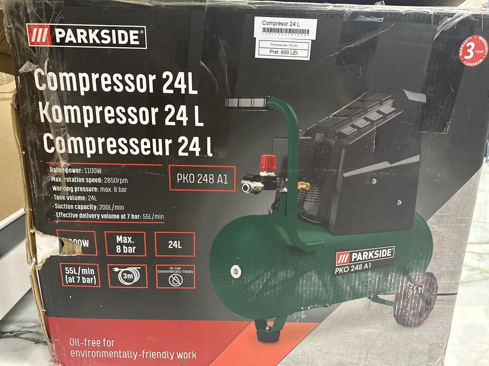 Compresor 24L parkside 1100w