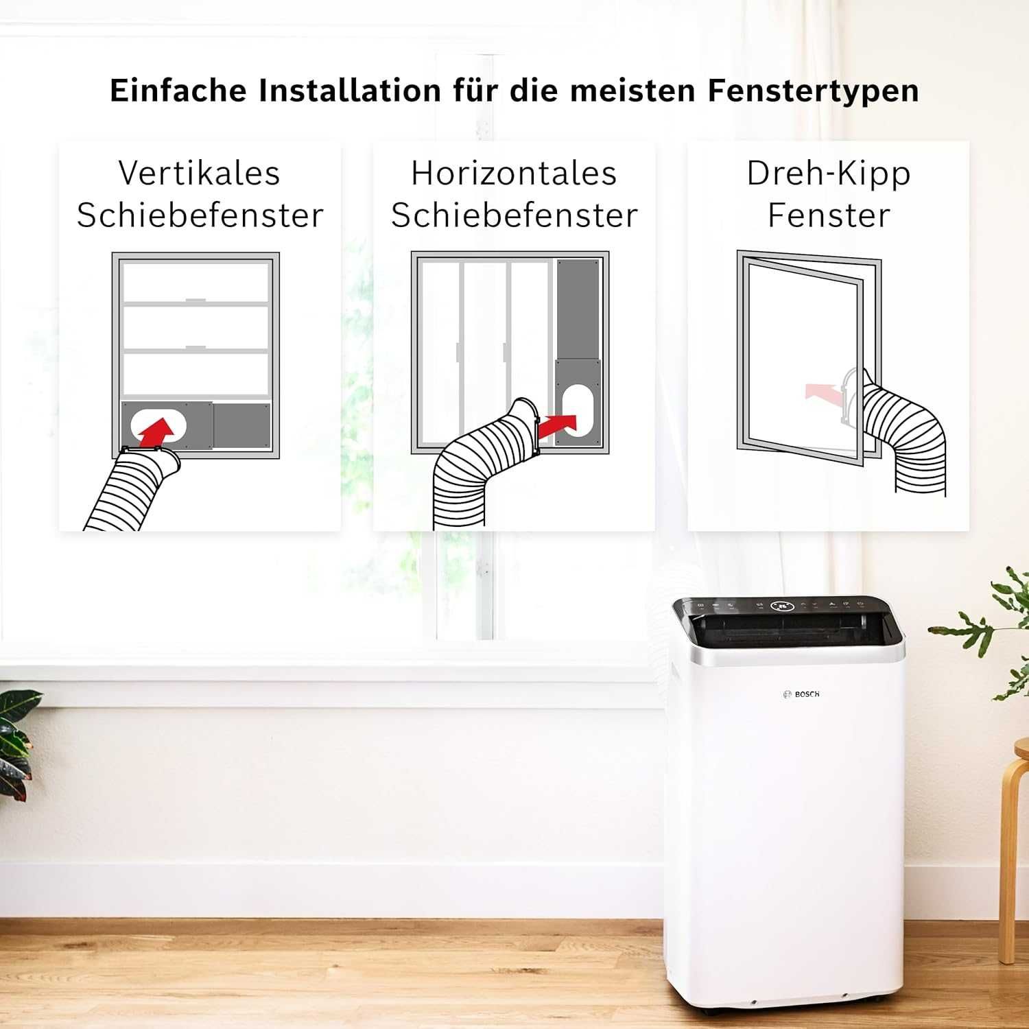 Bosch Cool 4000 мобилен климатик 3-в-1, 2.6kW, до 35m²