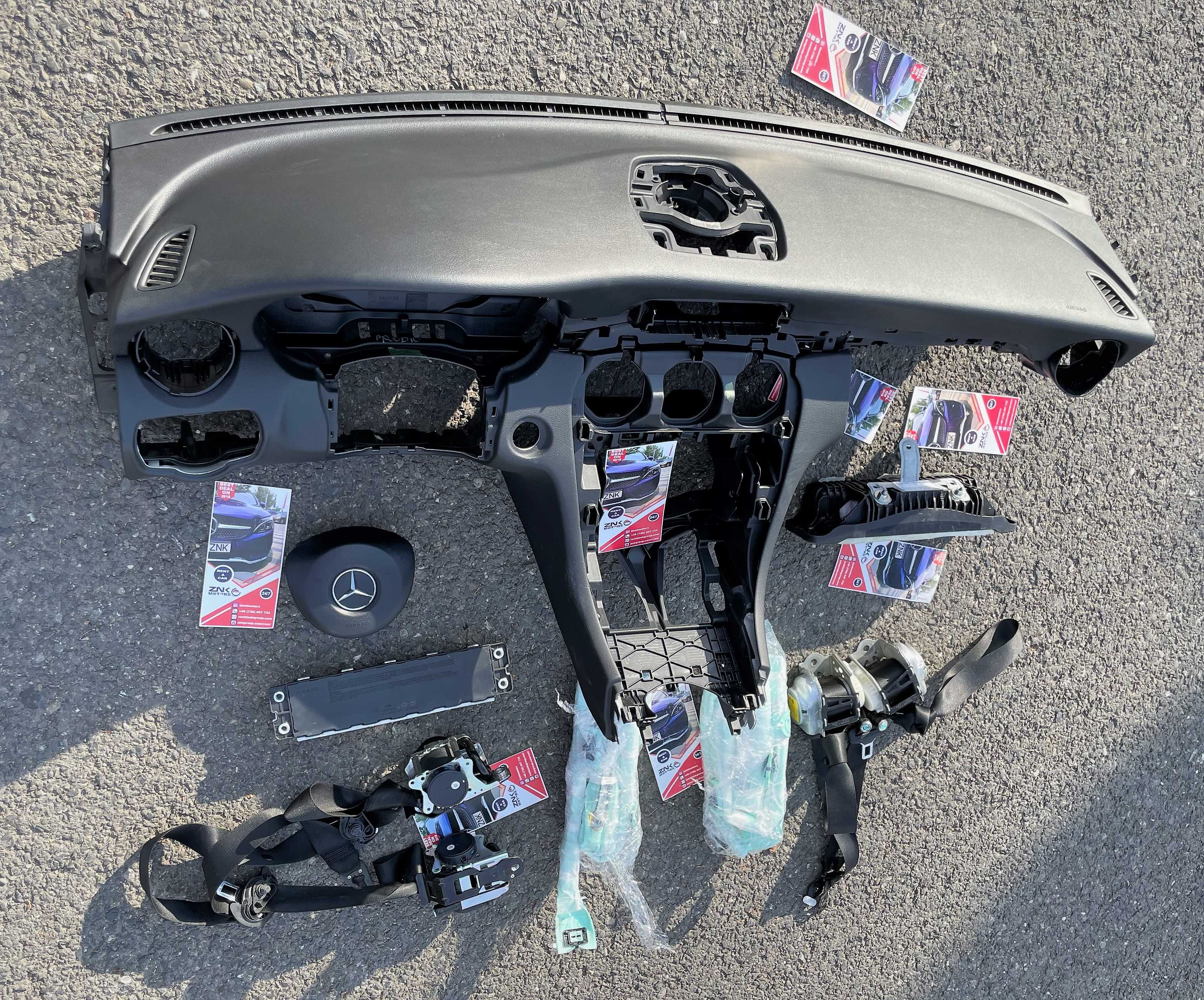 Mercedes Benz C w205 kit airbag volan pasager set centuri plansa bord