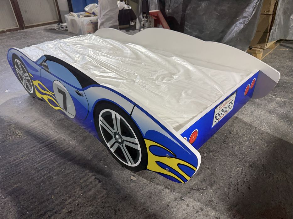 Pat copii cu model masina corvette 160x80