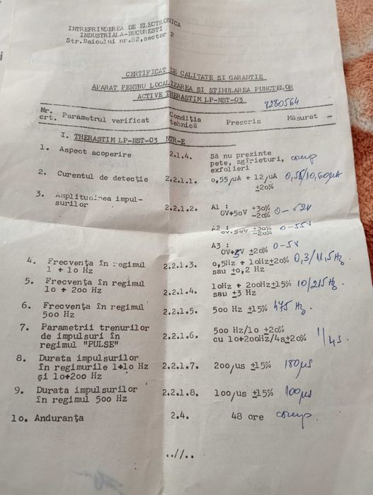 Vind Aparat acupunctura. Electronică industrială București. Raritate