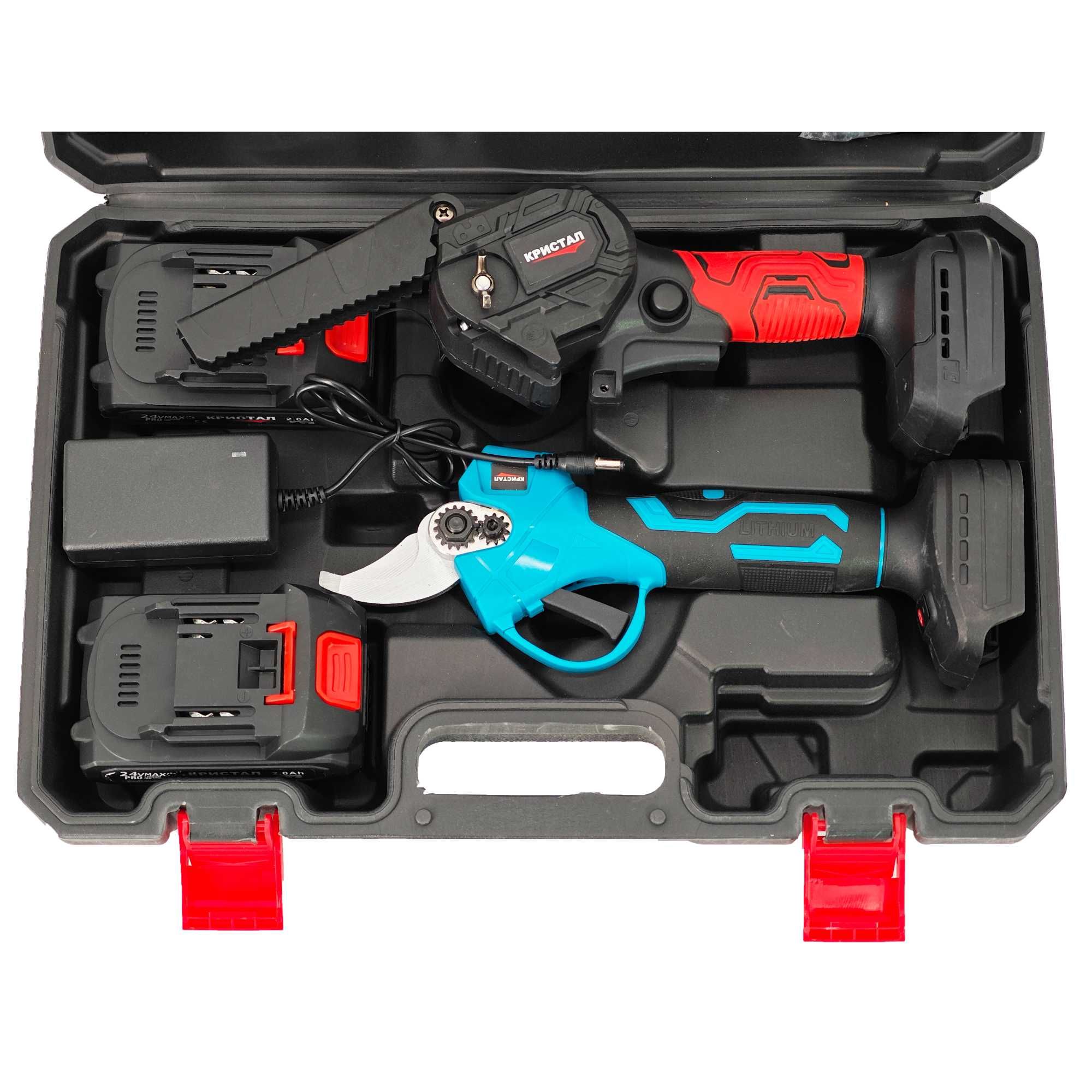 * Promo * Set foarfeca & Mini drujba cu 2 acumulatori ,incarcator 24 V