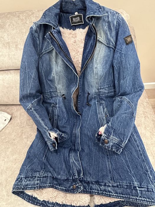 Дънкова шуба с вата- Алеса