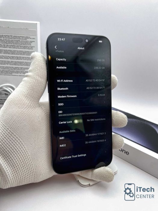 iPhone 15 Pro MAX, 256GB, Blue, 90% батерия, КАТО НОВ, ГАРАНЦИЯ!