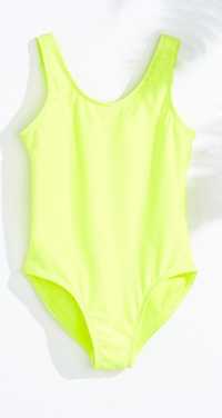 Costum de baie fetite 98/104 Decathlon verde deschis