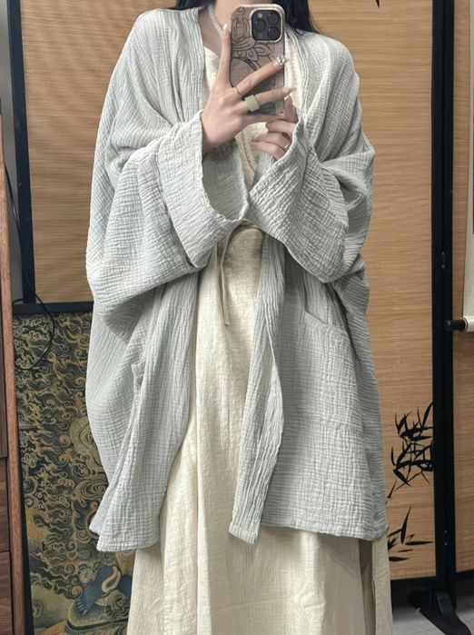 длинная оверсайз накидка