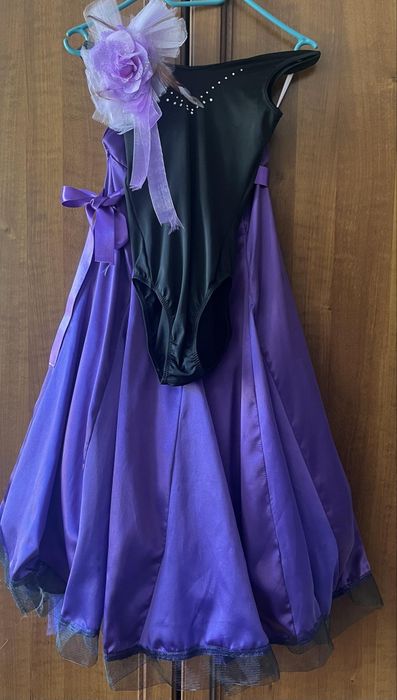 Пола за латино,боди и дълга пола за спортни танци за момиче 10-12 г