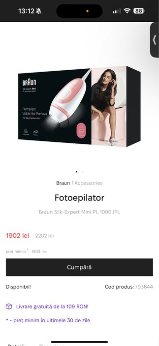 Braund silk expert mini PL 1000 IPL