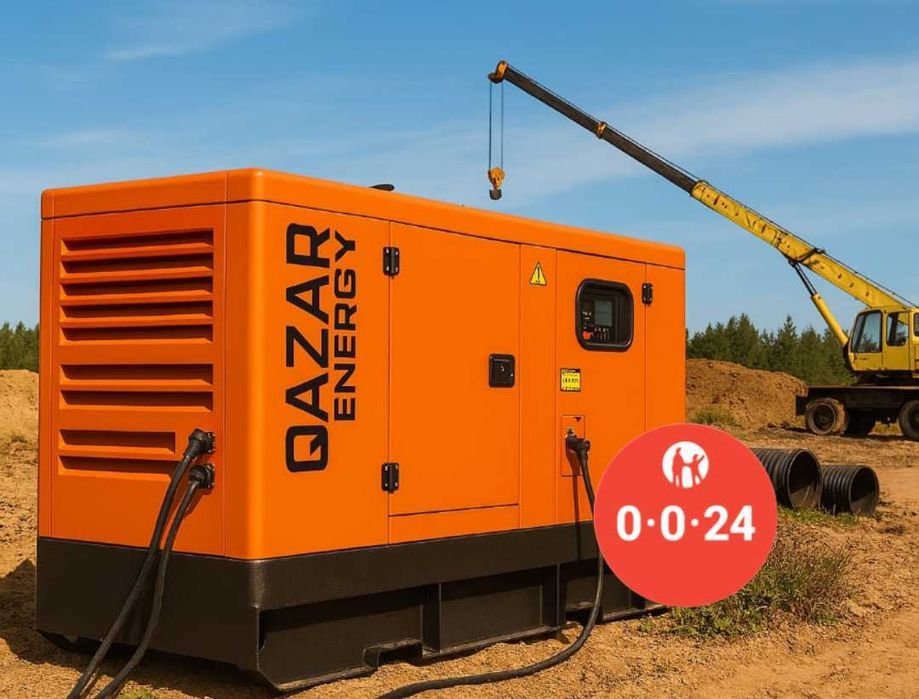 KASPI 0-0-24!  Дизельный генератор QAZAR GRS50A newmax! Астане!