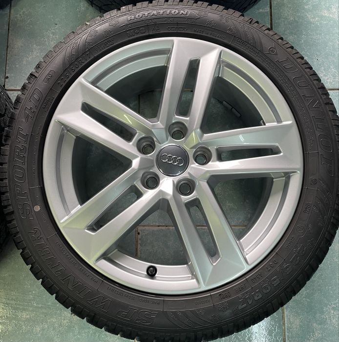 Jante aliaj R17 originale AUDI A4 B8 B9 225/50/17 iarna Dunlop Sport