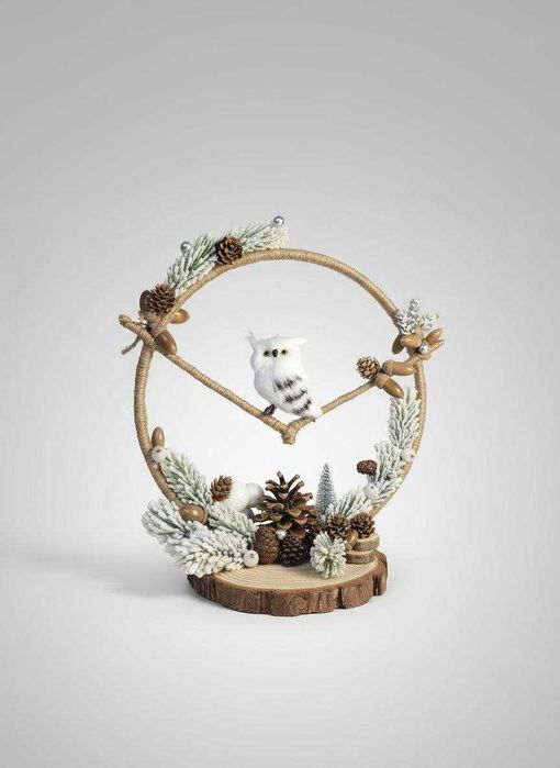 Зимняя композиция “Сова в лесу”