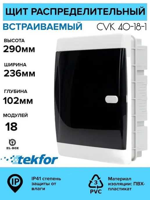 Щит распределительный из пластика Текфор Россия