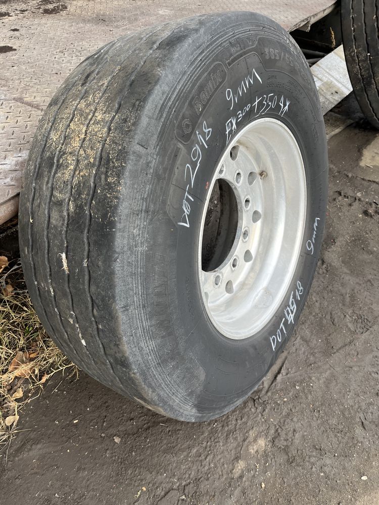 2 бр MICHELIN XMULTI 385/65R22.5 с алуминиеви джанти за барабан