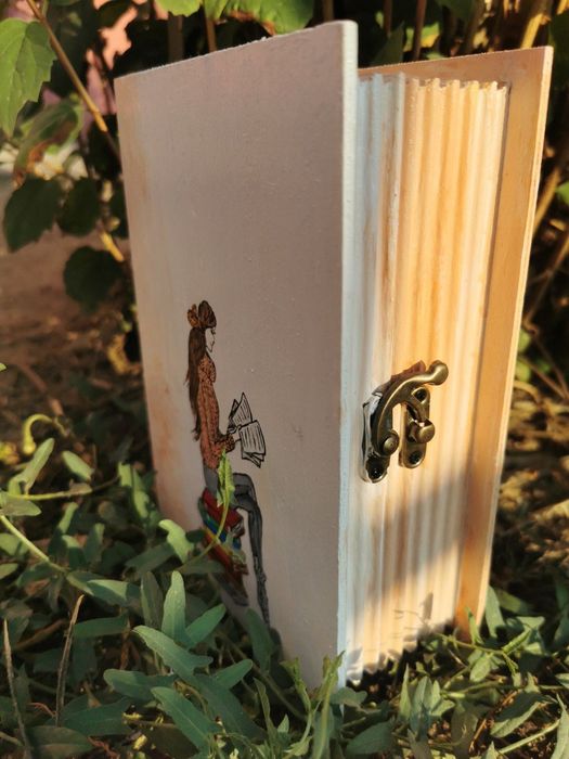 Ръчно рисувана кутия за книга