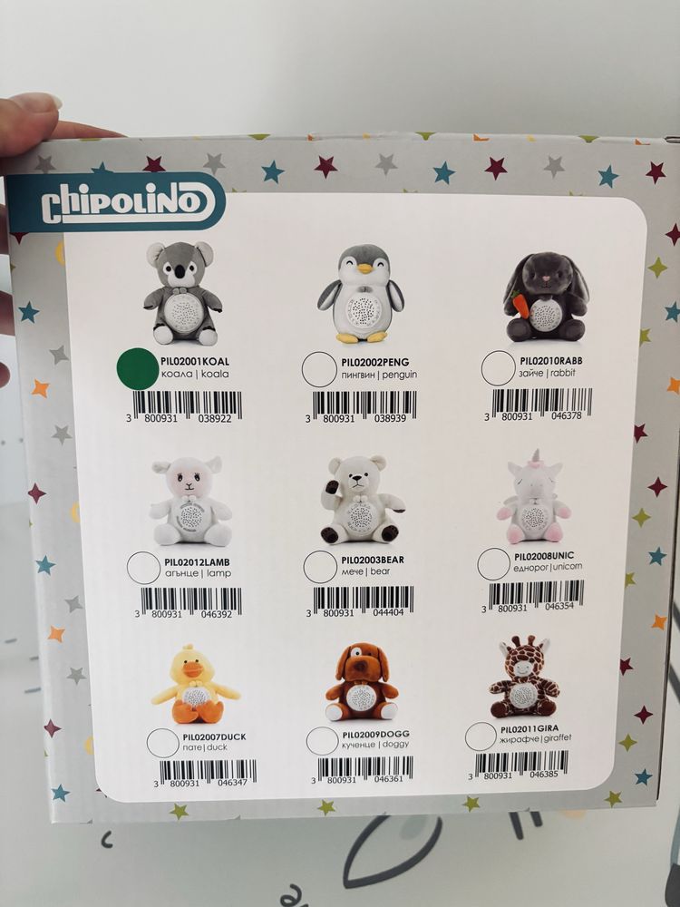 Музикална играчка с проектор Chipolino - Коала