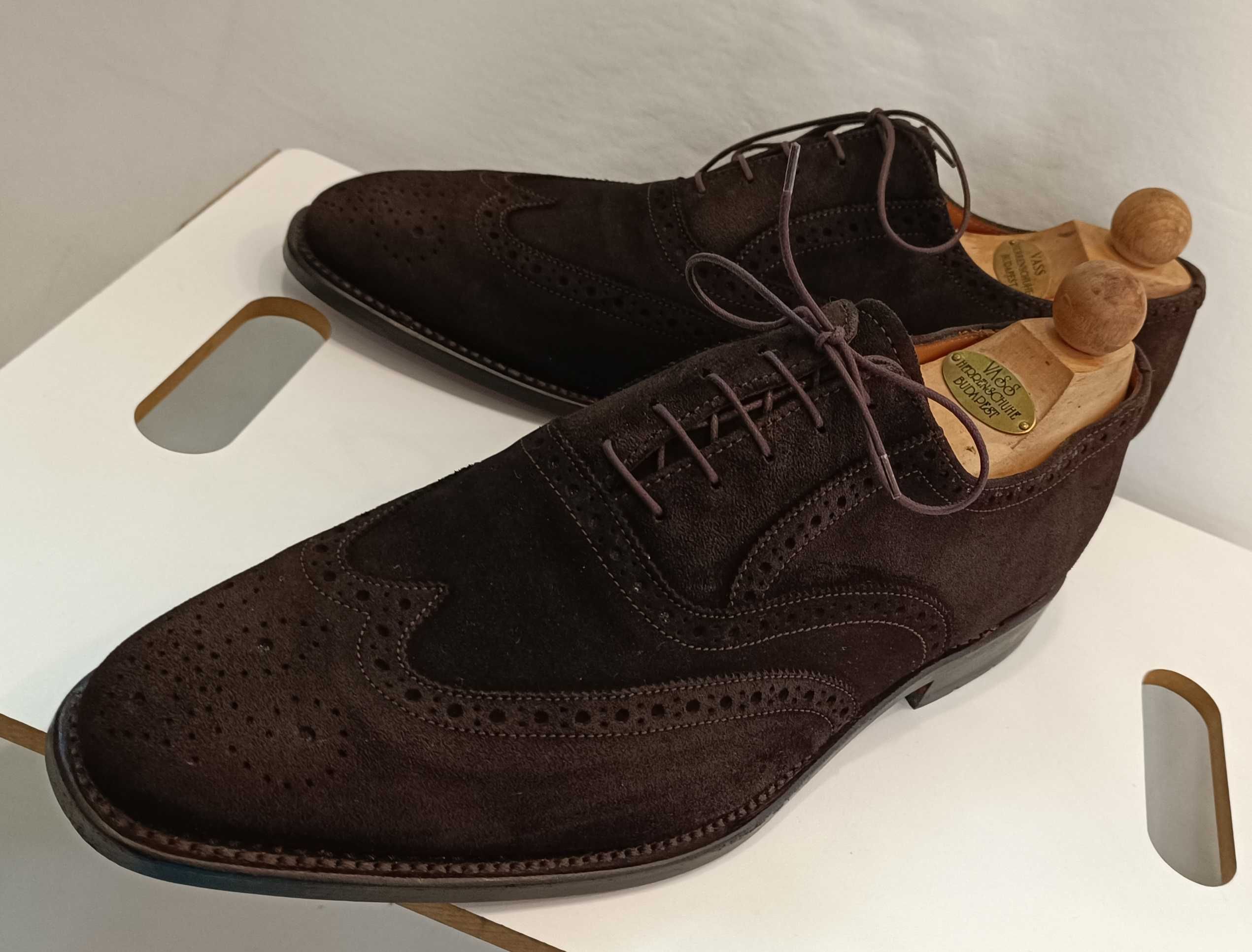 Pantofi oxford 44.5 45 brogue Floris Van Bommel piele naturala moale