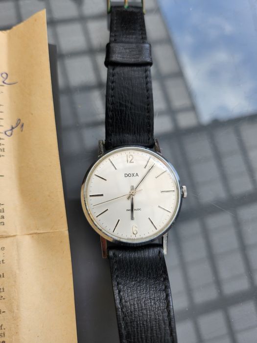 Ceas de mana Doxa Incabloc cu curea de piele