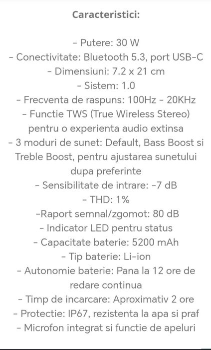 Boxă portabilă Honor Choice Speaker Pro Sigilată!