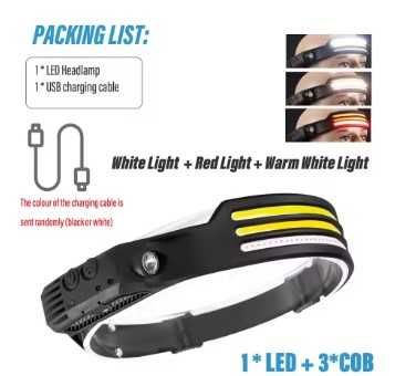 Челник №4060-3 индукционен COB LED челник с вградена батерия, USB