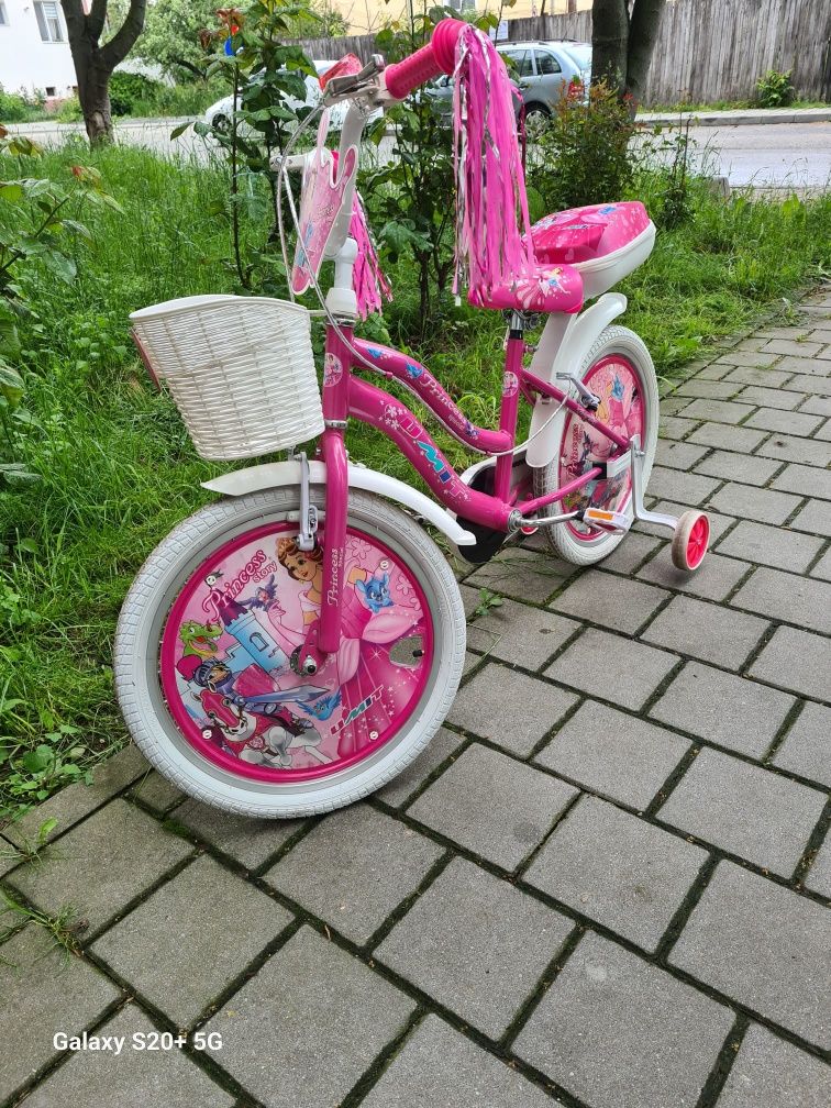 Bicicleta copii Princess, roz, 7-10 ani