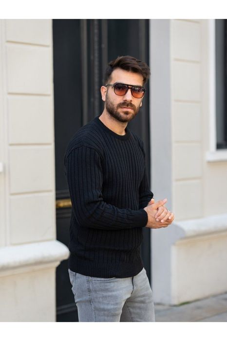 Pulover barbati L, culoare negru