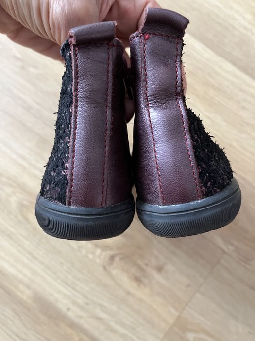 Cizme piele 16cm, cu fermoar