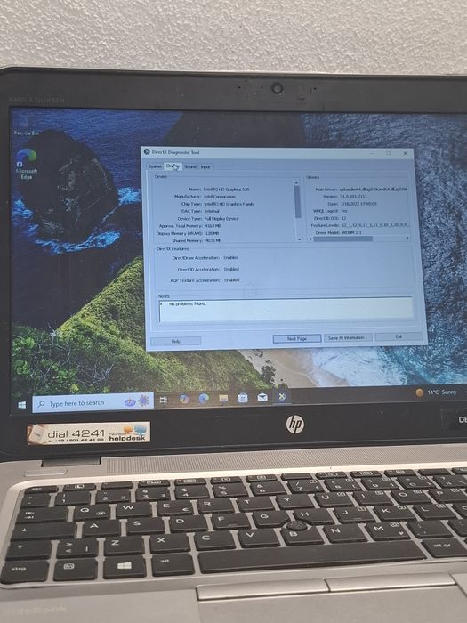 Laptop Hp 840 g3 , i5 gen6, ssd M2 256g , 8 g ddr4