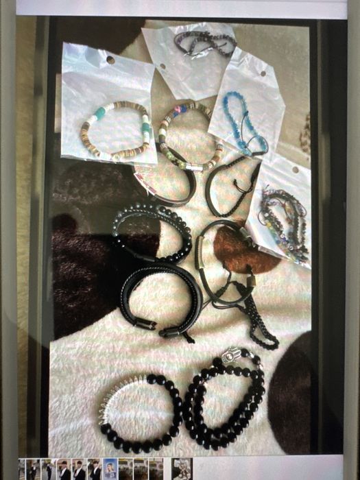 Brățări unisex pietre și zirconiu piele