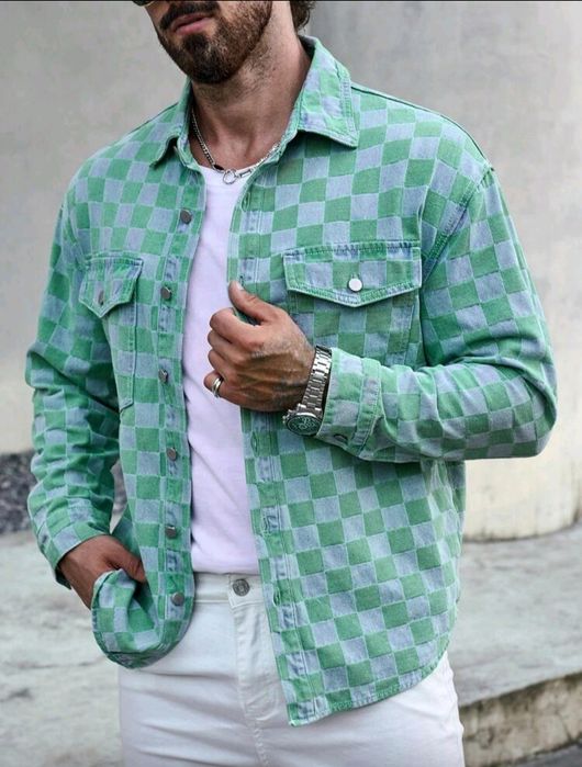 Нови мъжки военни камуфлажни дънкови деним памук якета Хл