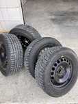 Jante tablă 5X112 + anvelope iarnă 205/60 R16 VW SEAT SKODA AUDI