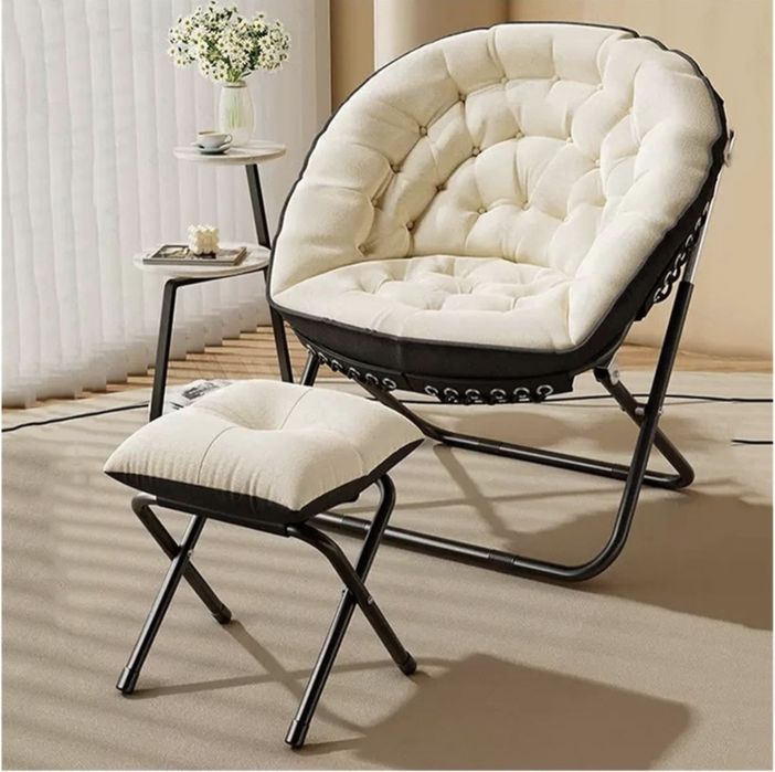 Scaun pliabil cu taburet