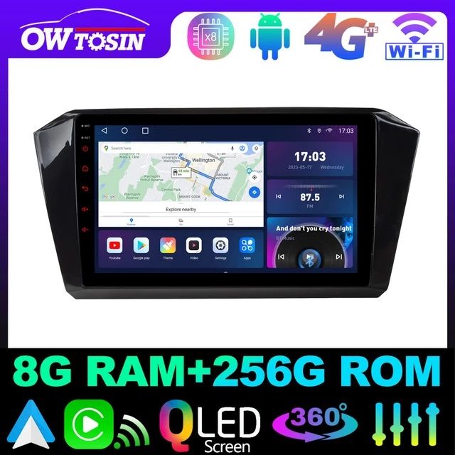 QLED 10.1” Full HD VW Passat B8 B8.5 Android 13 8GB RAM навигация